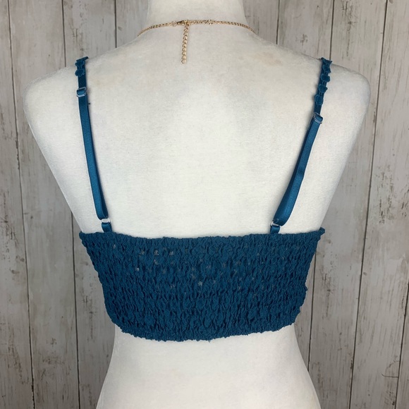 🔥SUNRISE TO SUNSET🔥BLUE LACE BRA BRALETTE TOP L NWT - Picture 7 of 8